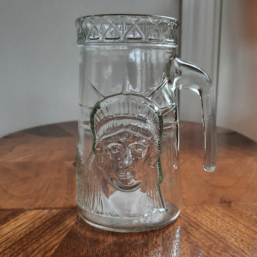 Vintage 1985 Anchor Hocking Centennial Statue Of Liberty Glass Beer Mug